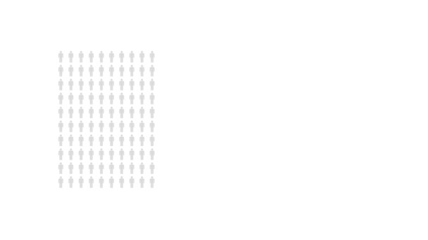 Procent Lidí Infografii Dvacet Osm Procent Diagram Statistiky Grafu Royalty — Stock video