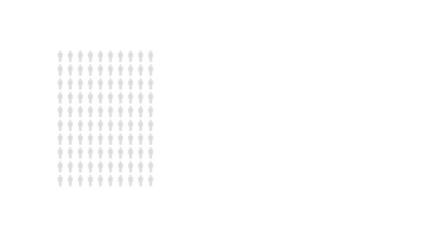 Por Cento Das Pessoas Infográfico Trinta Nove Diagrama Estatísticas Gráfico — Vídeo de Stock