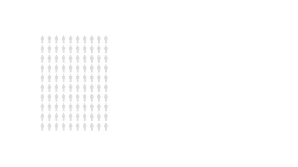 Процента Людей Инфографика Сорок Два Процента Диаграмма Статистики Диаграммы Роялти — стоковое видео
