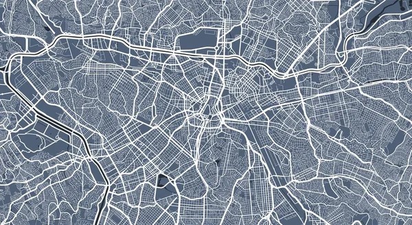 Detaljerad Karta Över Sao Paulo Stadens Administrativa Område Avgiftsfri Vektor — Stock vektor
