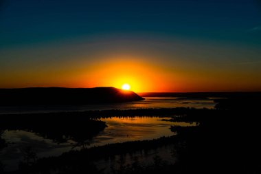 Samara şehri. Volga nehrinin üzerinde.