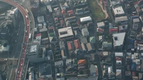 Luchtfoto Flying Tokio Stad Japan — Stockvideo