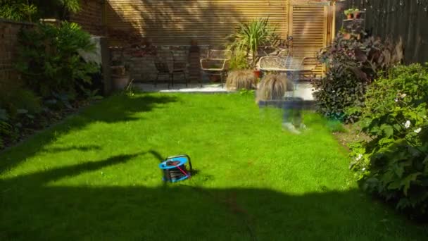 Landscape Gardening Lawn Mowing — Stock Video