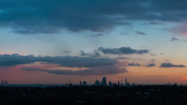 Horizonte Cidade Londres Pôr Sol — Vídeo de Stock