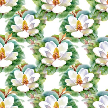 Sulu Boya beyaz su-lilly çiçek deseni kurbağa üzerinde gölet vektör çizim ile