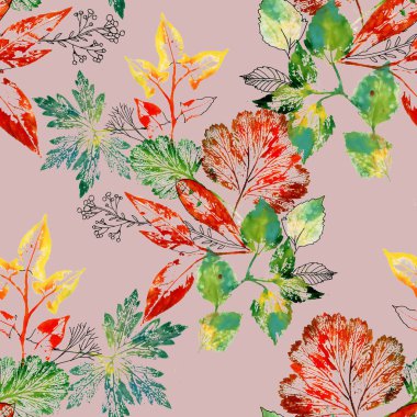 parlak sonbahar yaprakları paterni 