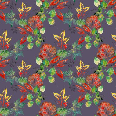 parlak sonbahar yaprakları paterni 