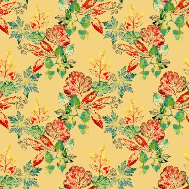 parlak sonbahar yaprakları paterni 