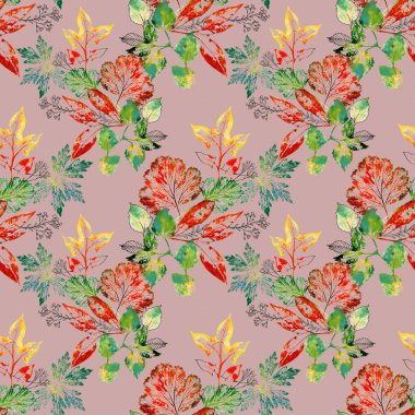 parlak sonbahar yaprakları paterni 