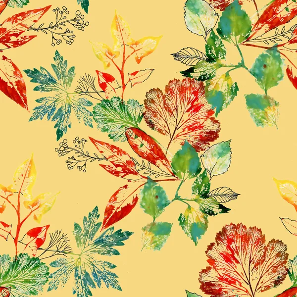 Muster Heller Herbstblätter — Stockfoto