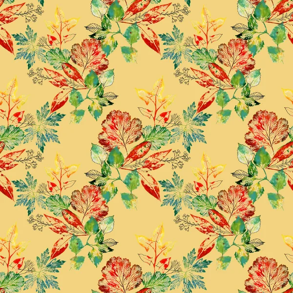 parlak sonbahar yaprakları paterni 