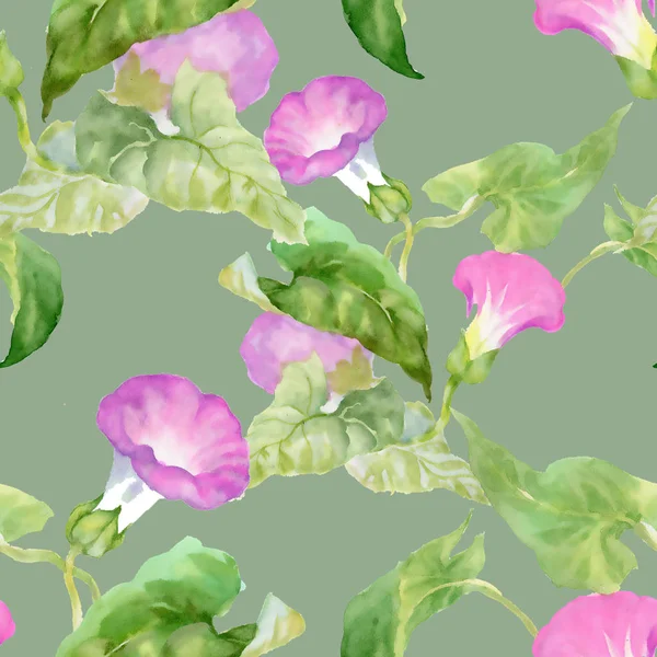 Шаблон Фиолетовых Цветах Ручной Работы Листья Акварели Приглашений — стоковое фото