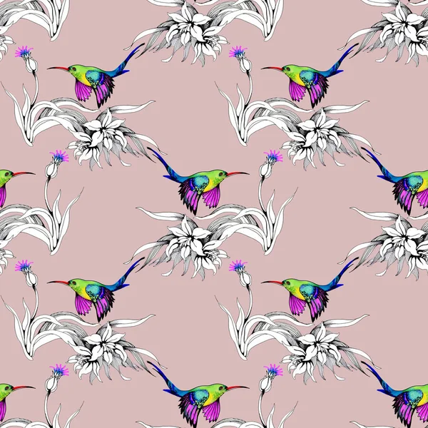 uğultu-kuş çiçek Bahçe ile suluboya resim