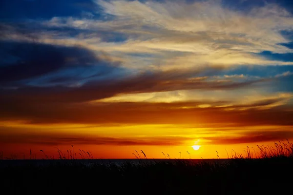 Sunset over the ocean — Stock Photo, Image