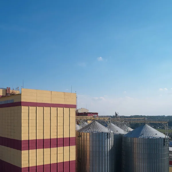 Agricultural Silo. Storage and drying of grains, wheat, corn, soy ...