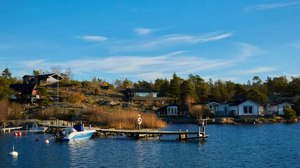 Los barcos de pesca en el Archipiélago de Estocolmo, Suecia — Foto de Stock