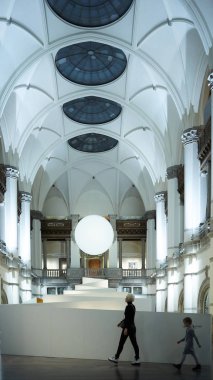 Stockholm, İsveç - 6 Kasım 2018: İç Nordic Müzesi. Kültürel Tarih ve Etnografya, İsveç için adanmış.