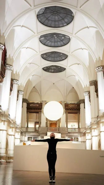 Stockholm, Sweden - November 6, 2018: Interior of Nordic Museum. It is dedicated to the cultural history and ethnography of Sweden. — Stock Photo, Image