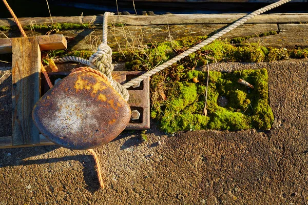 Hintergrundtextur von gewickelten See- oder nautischen Seilen — Stockfoto