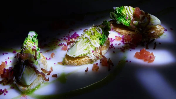 Caesar salad on table. Healthy food style — Stock Photo, Image