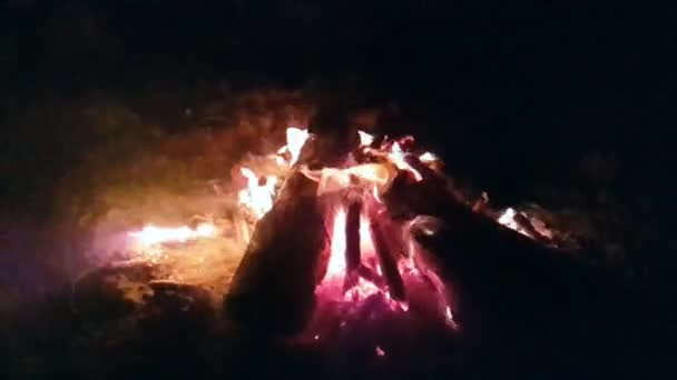 Feuerflamme aus nächster Nähe löschbar - Archivvideo. löschbare Flamme mit Alpha-Maske zur einfachen Integration in jedes Video. — Stockvideo