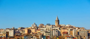 İstanbul, Türkiye'nin Orta Çağ Simgesel Yapı kule Beyoğlu İlçe tarihi mimarisi ve galata