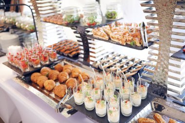 Catering düğün büfe olayları için. Sığ dof