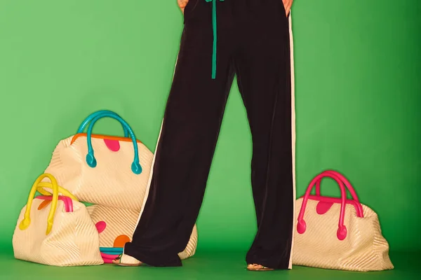 Damenhandtasche. Tasche, Handtasche aus Stroh — Stockfoto