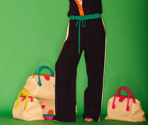 Womans Handbag. Bag, Handbag made out of straw — Stock Photo, Image