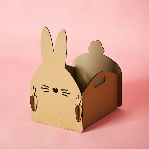 The cardboard Easter background. Cardboard Easter Decoration. — Stock Photo, Image