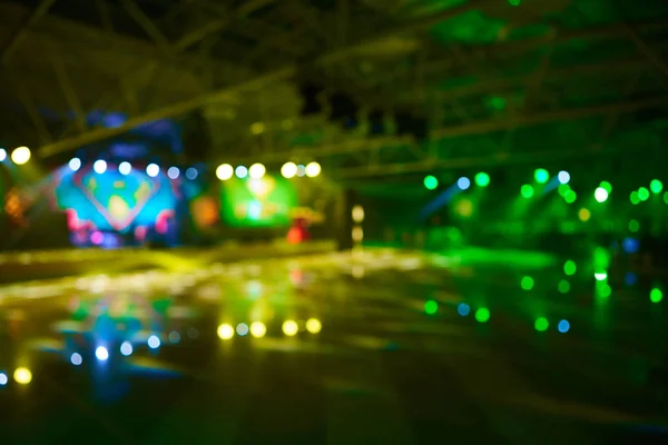 Blurred background of event concert lighting at conference hall — Stock Photo, Image