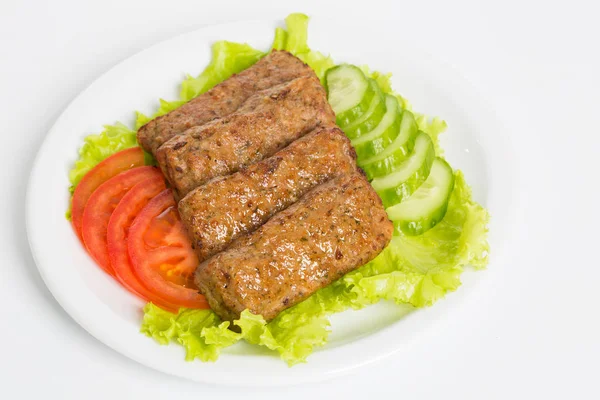 Turkish Food Kofte or Kofta. Spicy meatballs Kebab or Kebap — Stock Photo, Image