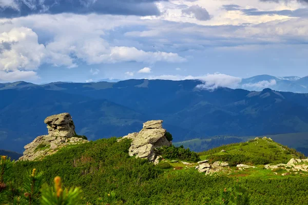 Bright rolling countryside around a farm in the morning light. Picturesque day and gorgeous scene. Location place Carpathian, Ukraine, Europe. Concept ecology protection. Explore the worlds beauty — Stock Photo, Image