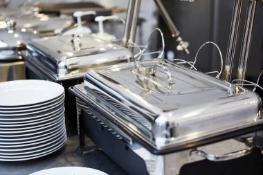 Catering gıda düğün konuklara hazır. Sığ DOF