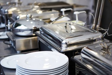 Catering gıda düğün konuklara hazır. Sığ DOF