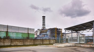 Çernobil Dışlama Bölgesinde Çernobil Nükleer Santrali