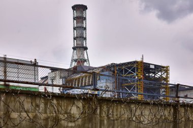 Çernobil Dışlama Bölgesinde Çernobil Nükleer Santrali