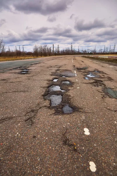 Vägen till den ghost staden Pripyat — Stockfoto