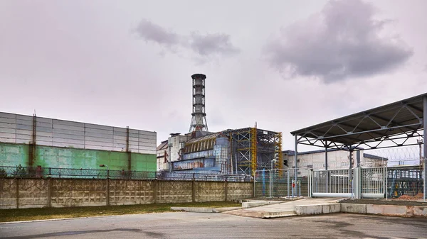 Central nuclear de Chernóbil en la zona de exclusión de Chernóbil —  Fotos de Stock