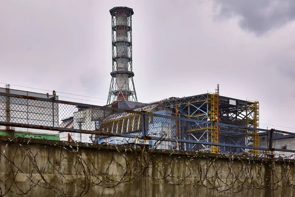 Chernobyl Nuclear Power Plant in Chernobyl Exclusion Zone — Stock Photo, Image
