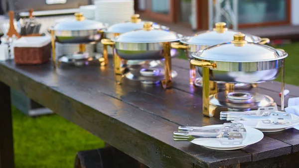 The catering wedding buffet ready for events