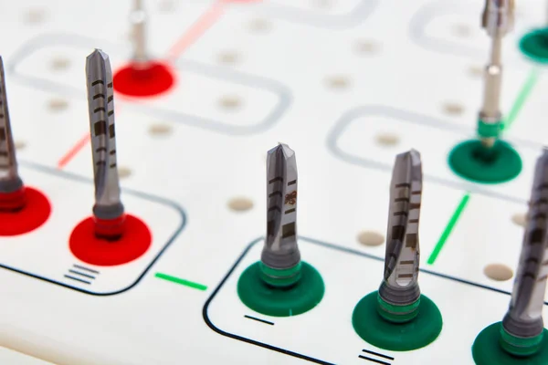 Dentist tools on the table. Sallow dof. — Stock Photo, Image