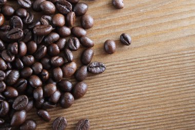 kahve ve kaşık ahşap arka plan arka plan