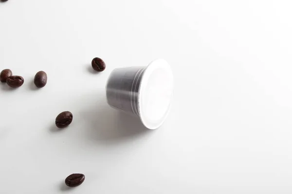 Capsules Coffee White Background — Stock Photo, Image