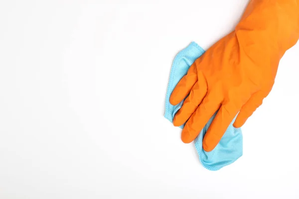 Rękawica Pomarańczowy Niebieski Rag — Zdjęcie stockowe