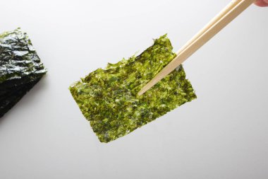 Derin kızarmış yeşil yosun ince cips Çıtır çerez Nori