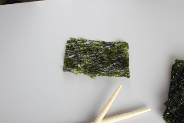 Derin kızarmış yeşil yosun ince cips Çıtır çerez Nori