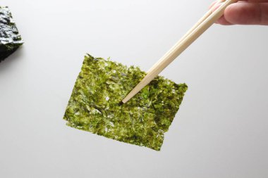 Derin kızarmış yeşil yosun ince cips Çıtır çerez Nori