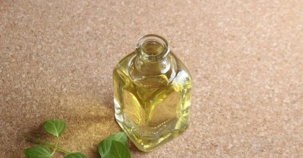 Sonnenblumenöl Gemüse Olivenöl Glasflasche — Stockfoto