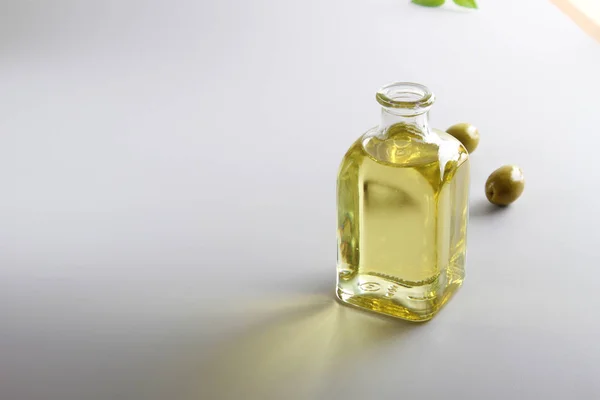 Aceite Oliva Botella Vidrio — Foto de Stock